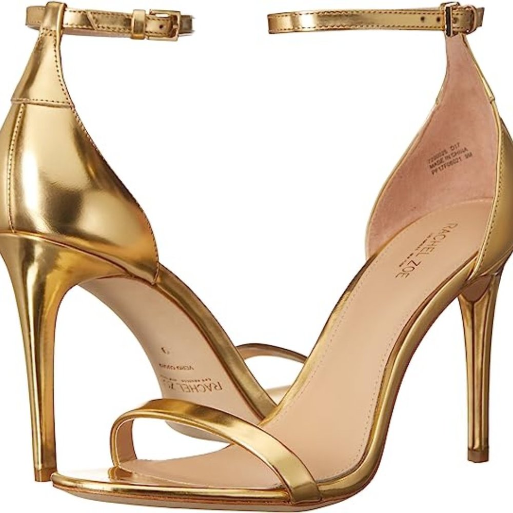Rachel Zoe Ema Heeled Sandal, Gold, Size 10